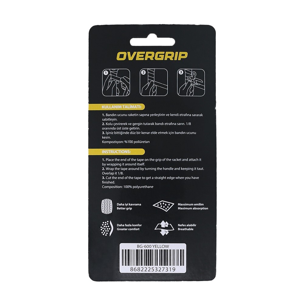 TBF Badminton Grip BG-600Y 3'lü